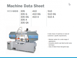 Ленточнопильный станок MEBA - ECO 410 DG