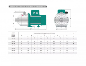 Горизонтальный многоступенчатый насос Fancy MHI-405E