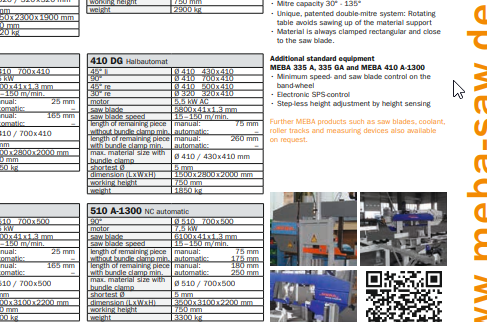 Ленточнопильный станок MEBA - ECO 410 DG