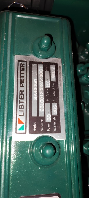 Дизель генератор EDM L180LR (S) на базе ДВС Lister Petter
