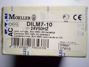 DILM7-10 MOELLER Германия Контактор 3kW / 400V, Катушка 24V 50HZ