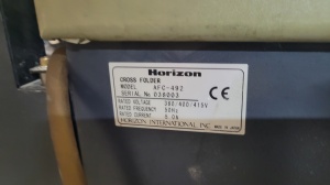 Фальцовка Horizon AFC-492, 2 кассеты+нож, Пневмоподача, формат 490/648 мм, скорость 12 тыс в час