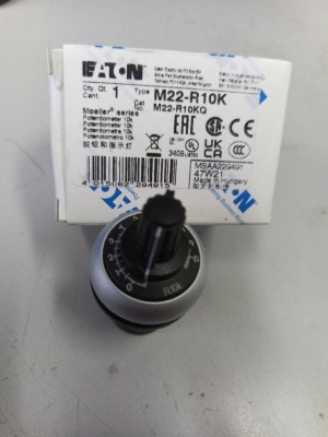 Eaton потенциометр M22-R10K Потенциометр 10кОм IP66, M22-R10K 229491 PA6-GF30