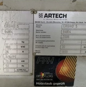 Станок кромкооблицовочный artech ergho 5