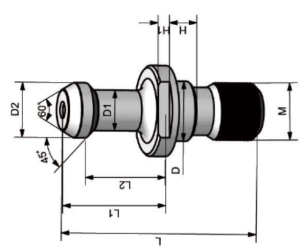 Штревель BT40-45° без отверстия для СОЖ