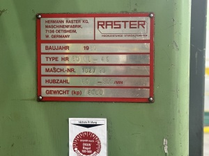 Механический пресс Raster - HR 60 NL45