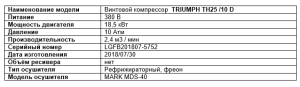 Компрессор triumph TH25