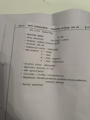 ПРОДОЛЬНО-ФРЕЗЕРНЫЙ СТАНОК ПОРТАЛЬНОГО ТИПА Тип SL240H