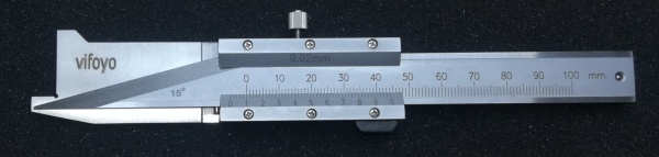 Шаблон для измерения фаски ( Фаскомер ) 0-100 мм (0,02) 15 грд