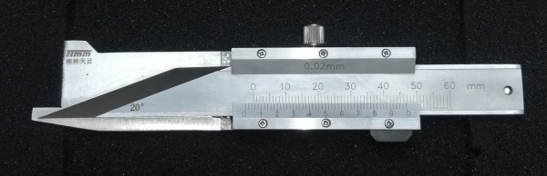 Шаблон для измерения фаски ( Фаскомер) 0-60 мм (0,02) 20 град