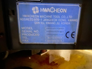 Токарный станок с осью У HWACHEON - Hi-Tech 250 AT MACH-ID 8969 Производитель: HWACHEON Тип: Hi-Tech 250 AT Контроль: FANUC 18i-TB Год выпус