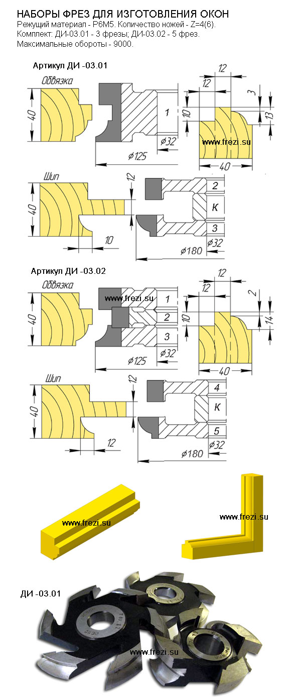 ДИ-03.01(02) Набор для окон, 3(5)шт.